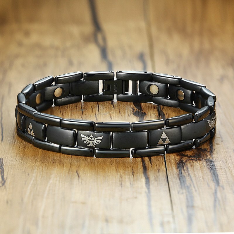 Magnetic Stainless Steel Triforce Charm Strap Bracelet - iRelax® Australia