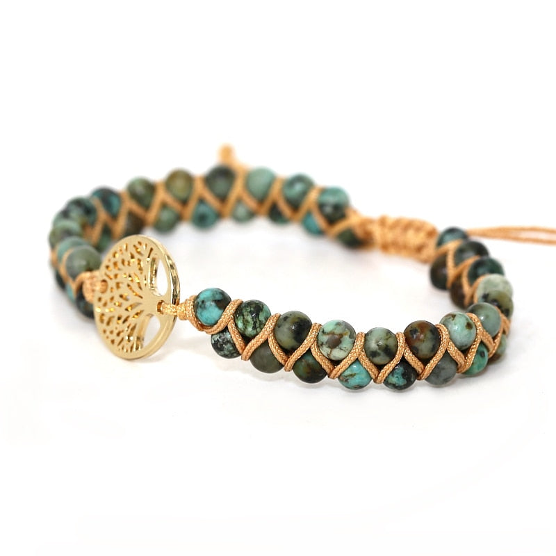 Vintage Leather Natural Stone Friendship Bracelets - iRelax® Australia