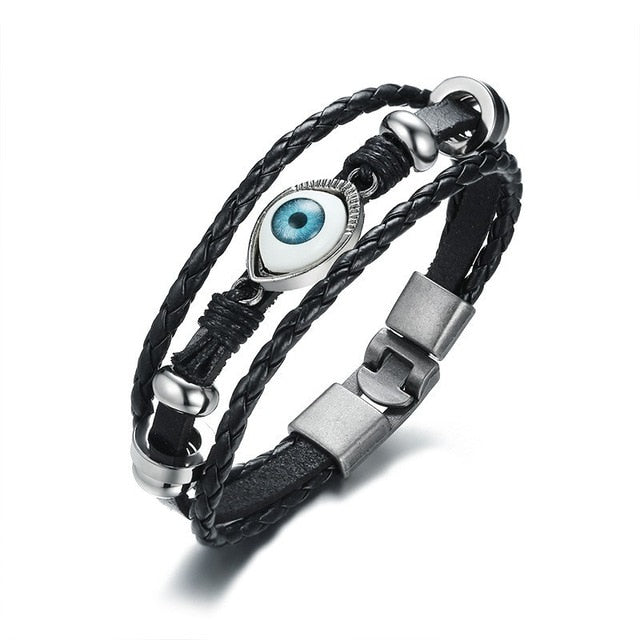 Genuine Leather Men Bracelet Eye - iRelax® Australia