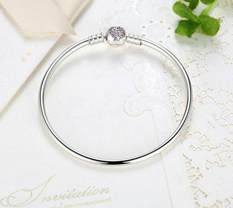 925 Sterling Silver Snake Chain Heart Bracelet - iRelax® Australia