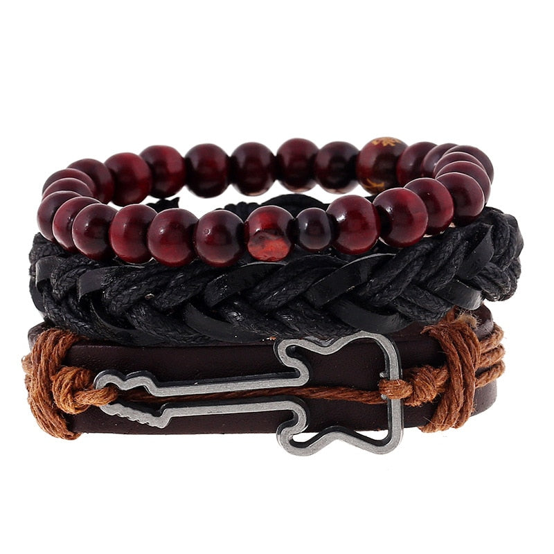 Punk Leather Handmade Charm Bracelet - iRelax® Australia