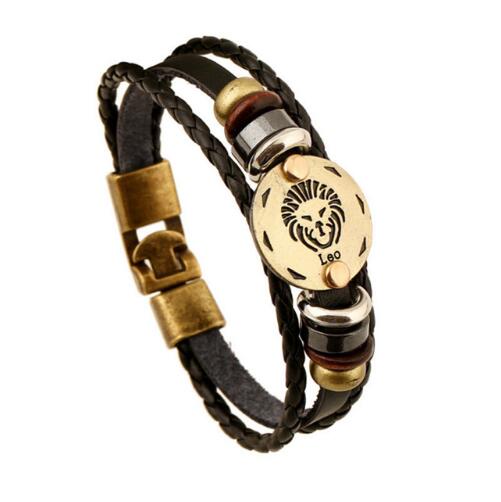 Bronze Alloy Buckles Zodiac Signs Bracelet 1 - iRelax® Australia
