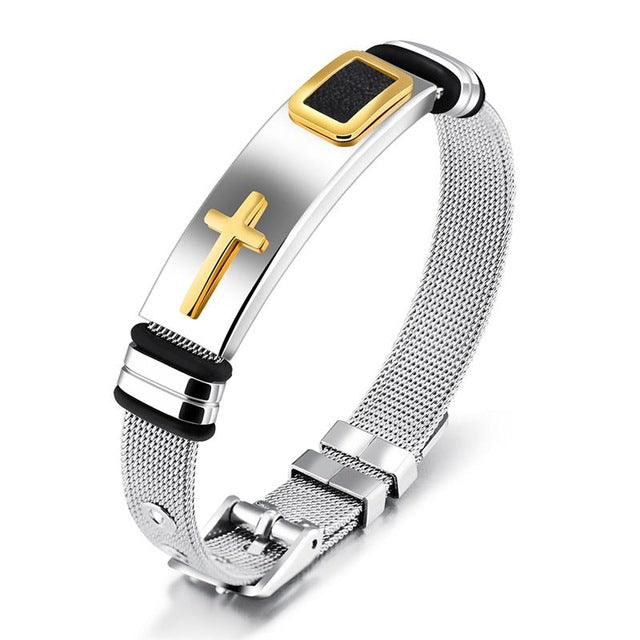 Stainless Steel Men's Cross Bracelets - iRelax® Australia