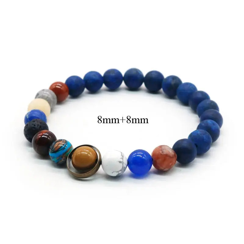 Universe Solar System Natural Stone Bracelet PB 8mm-8mm - iRelax® Australia