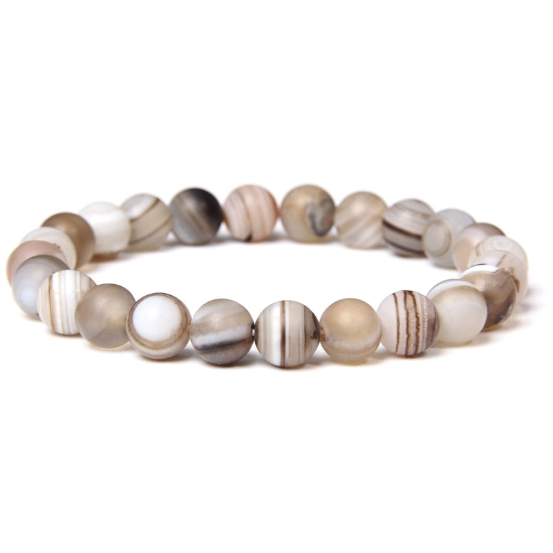 Natural Healing Energy Polished Bracelet Striped Agate - iRelax® Australia