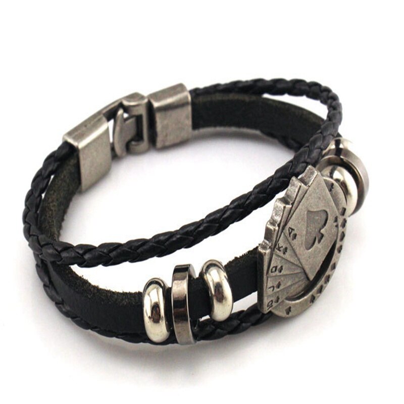 Cowhide Playing Card Three Layer Bracelet - iRelax® Australia