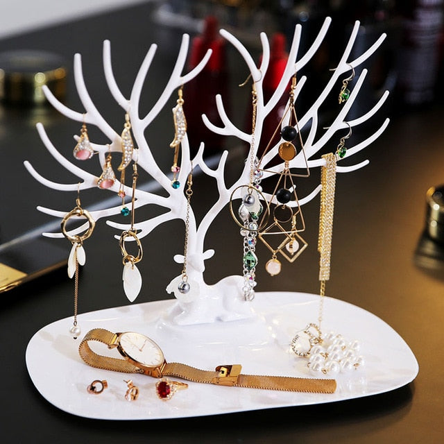 Antlers Jewellery Tree Display Stand White - iRelax® Australia