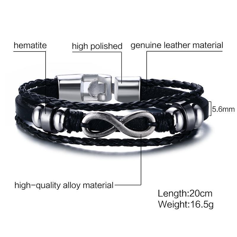 Genuine Leather Men Bracelet - iRelax® Australia
