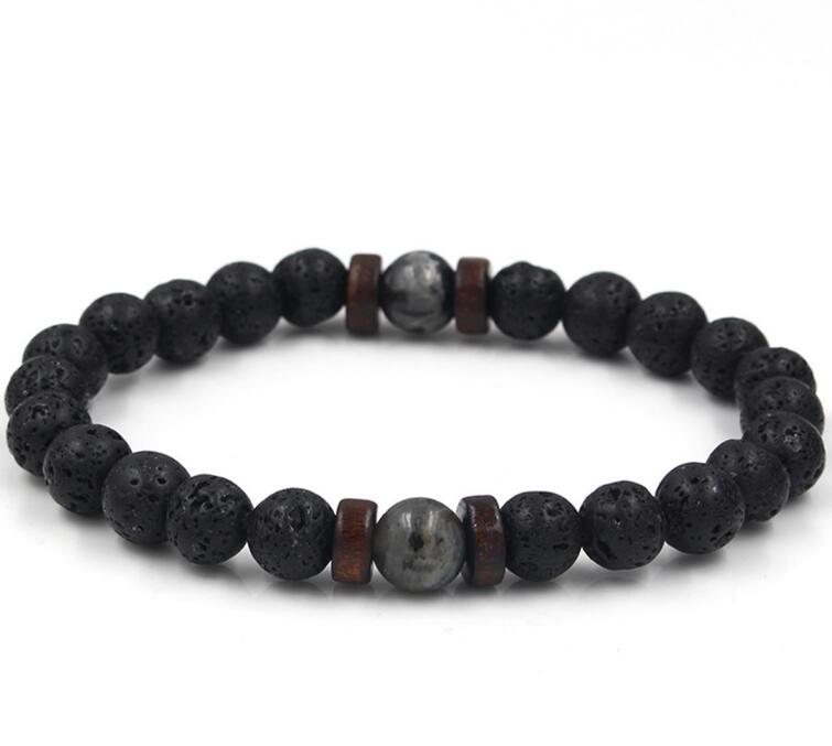 Natural Moonstone Tibetan Chakra Lava Stone Bracelet Style 3 - iRelax® Australia