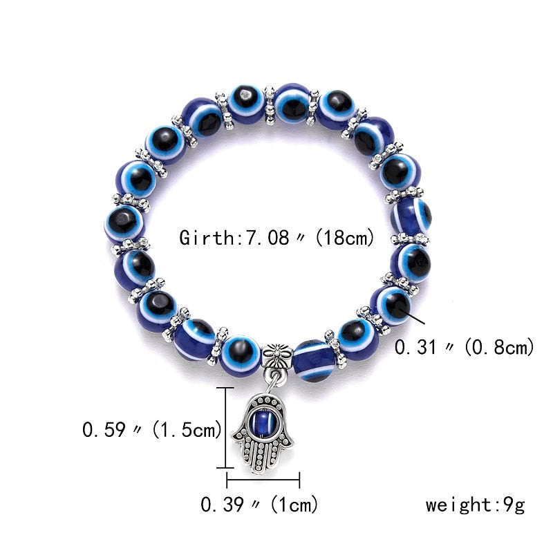 Blue Evil Eye Bead Bracelets Default Title - iRelax® Australia