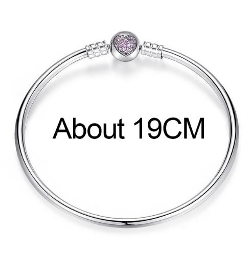 925 Sterling Silver Snake Chain Star Bracelet Heart 19cm - iRelax® Australia