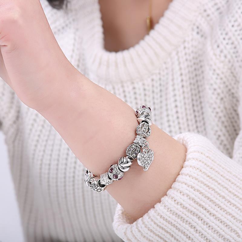 Unique 925 Silver Crystal Charm Bracelet - iRelax® Australia
