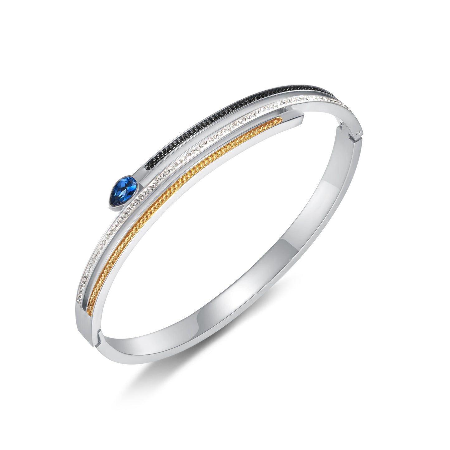Micro Inlaid Zircon Versatile Stainless Steel Bracelet Silver - iRelax® Australia