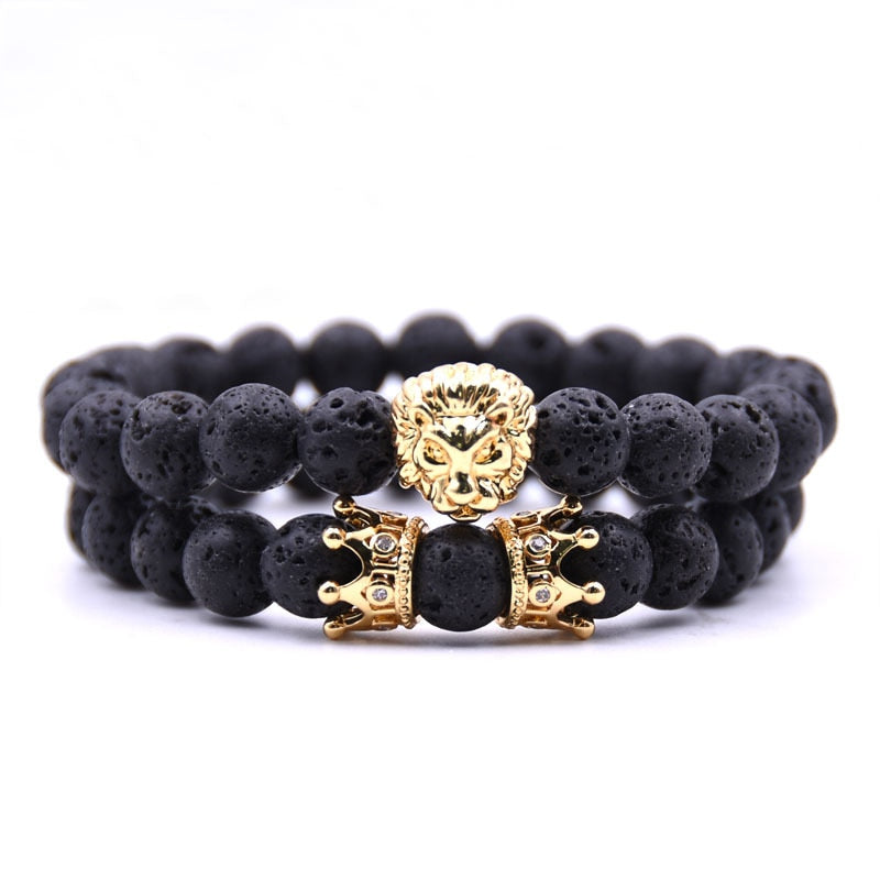 King Lion Natural Stone Bead Bracelet Charm - iRelax® Australia