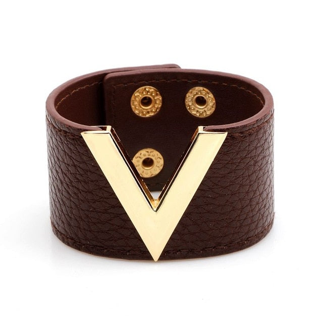 Genuine Leather Wide Wrap Bracelet Coffee - iRelax® Australia