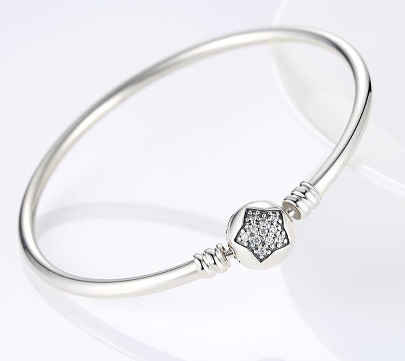 925 Sterling Silver Snake Chain Star Bracelet - iRelax® Australia