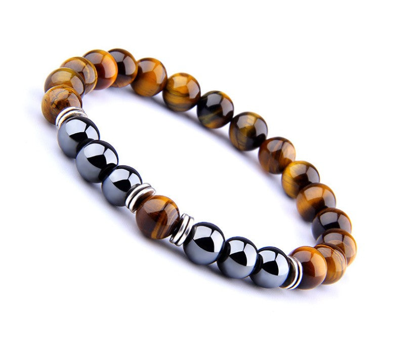 Wild Tiger's Eye Obsidian Hematite Elastic Bracelet - iRelax® Australia