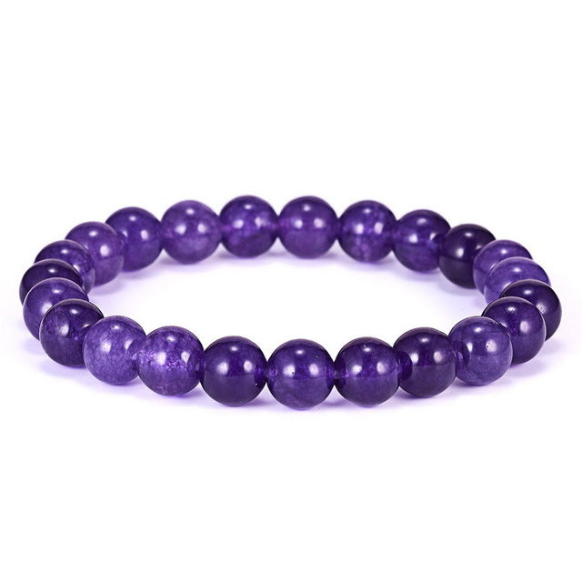 Tiger Eye Natural Lava Stone Chakra Yoga Beads Bracelets Purple - iRelax® Australia