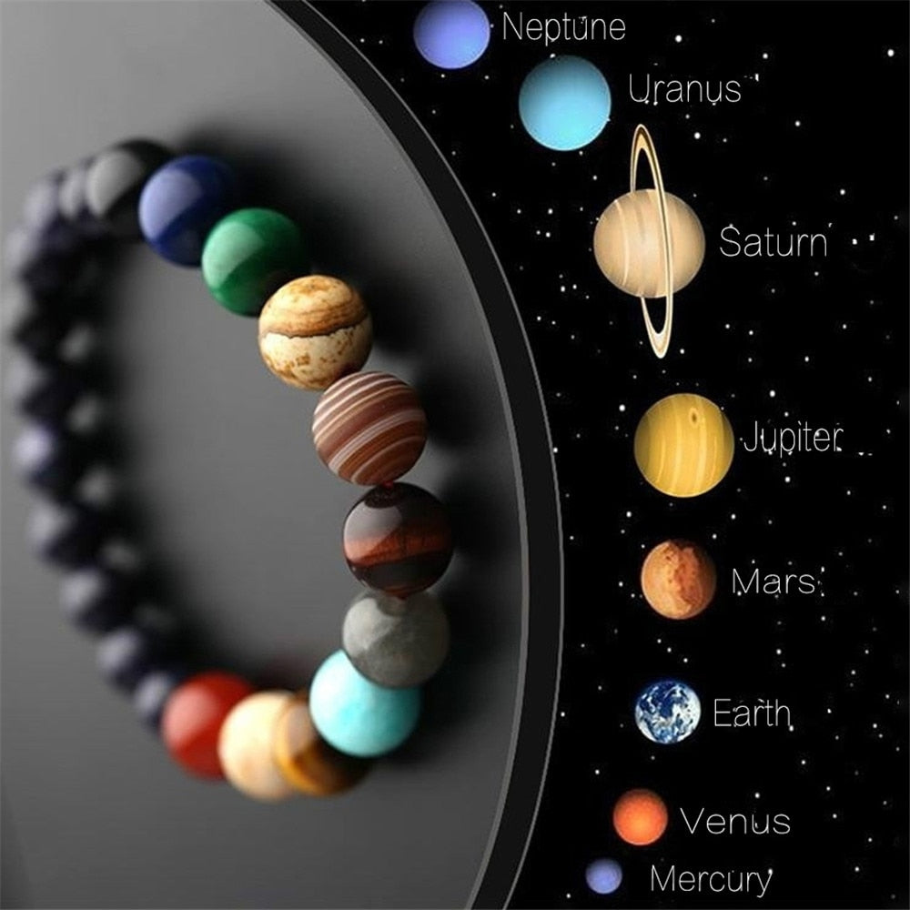 Eight Planets Natural Stone Beads Bracelet - iRelax® Australia
