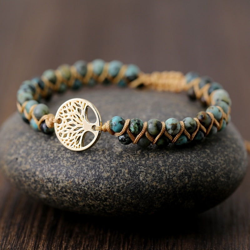 Vintage Leather Natural Stone Friendship Bracelets Default Title - iRelax® Australia