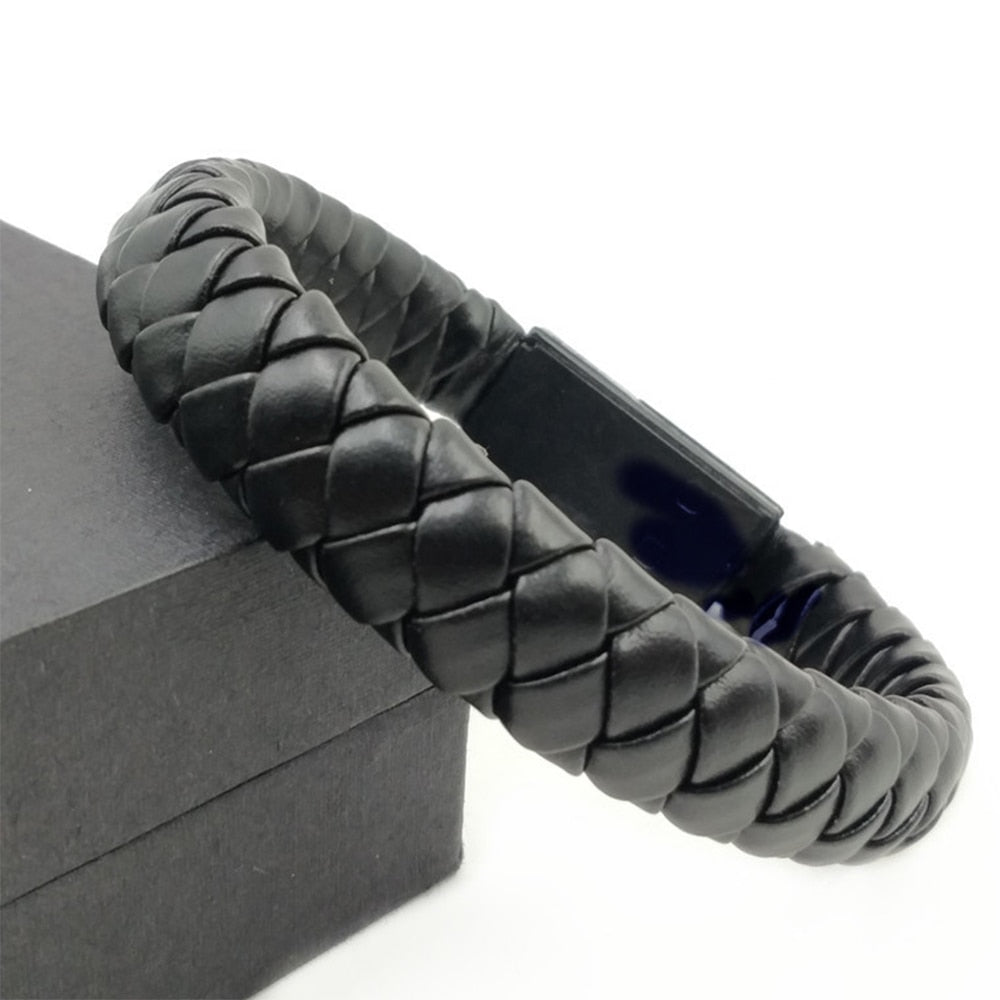 Wearable Braided USB Mobile Charging Leather Bracelet - iRelax® Australia