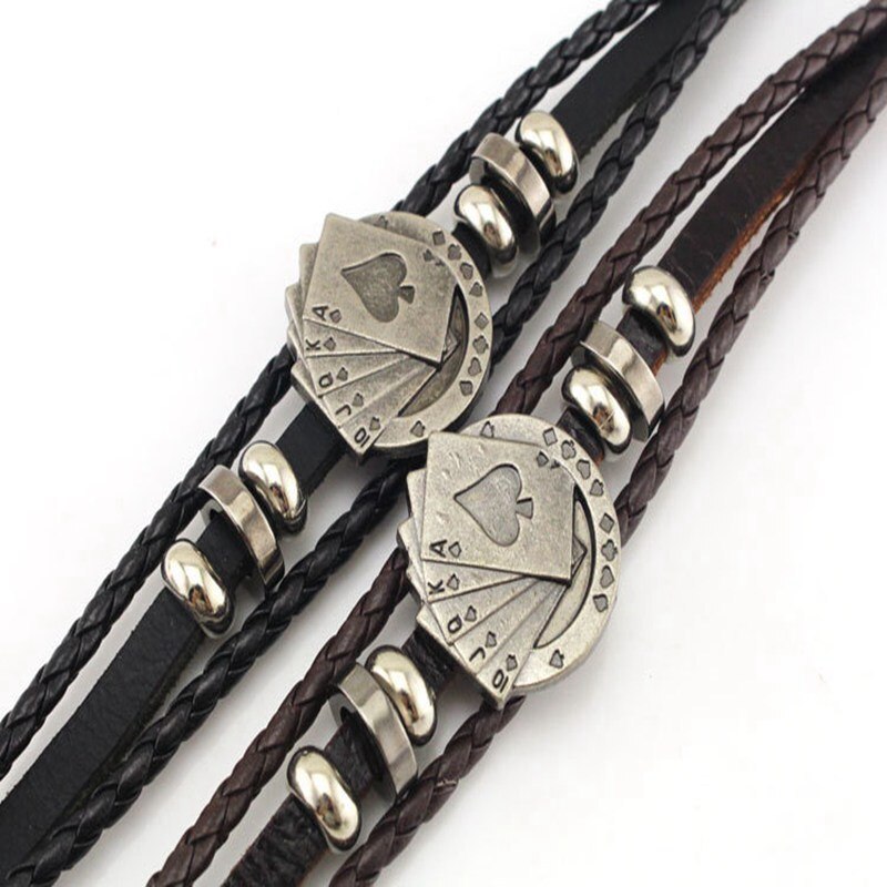 Cowhide Playing Card Three Layer Bracelet - iRelax® Australia