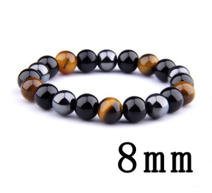 Obsidian Tigers Eye & Hematite Elastic Bracelet 8mm - iRelax® Australia