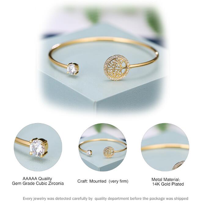 White Zircon Stone Tree Of Life Bracelet - iRelax® Australia