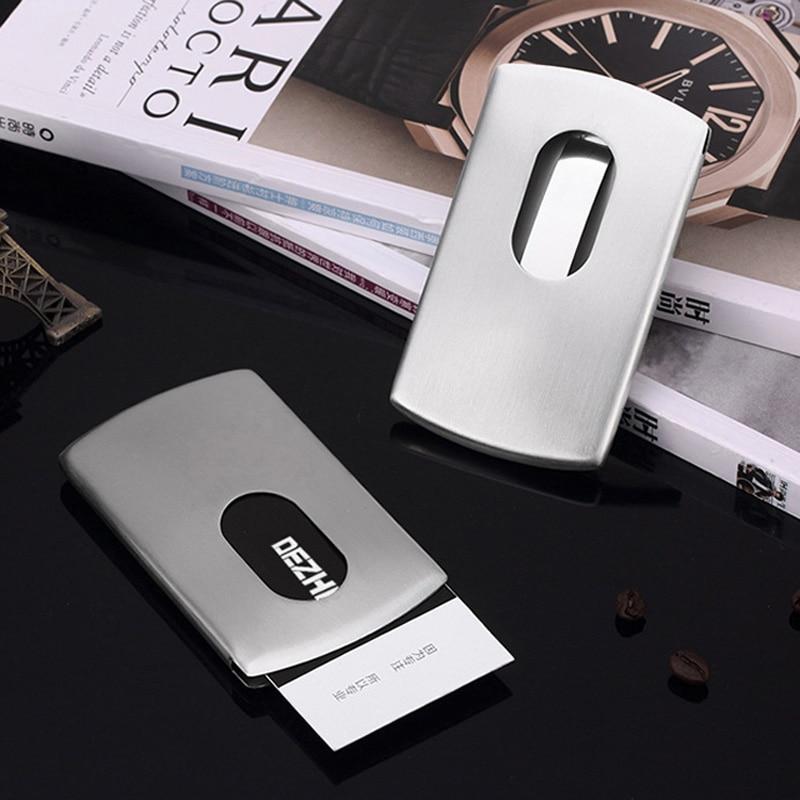 Hand-Push Type Stainless Steel Business Card Holder - iRelax® Australia
