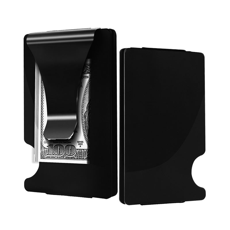 Carbon Fiber RFID Credit Card Holder Wallet Metal Black - iRelax® Australia