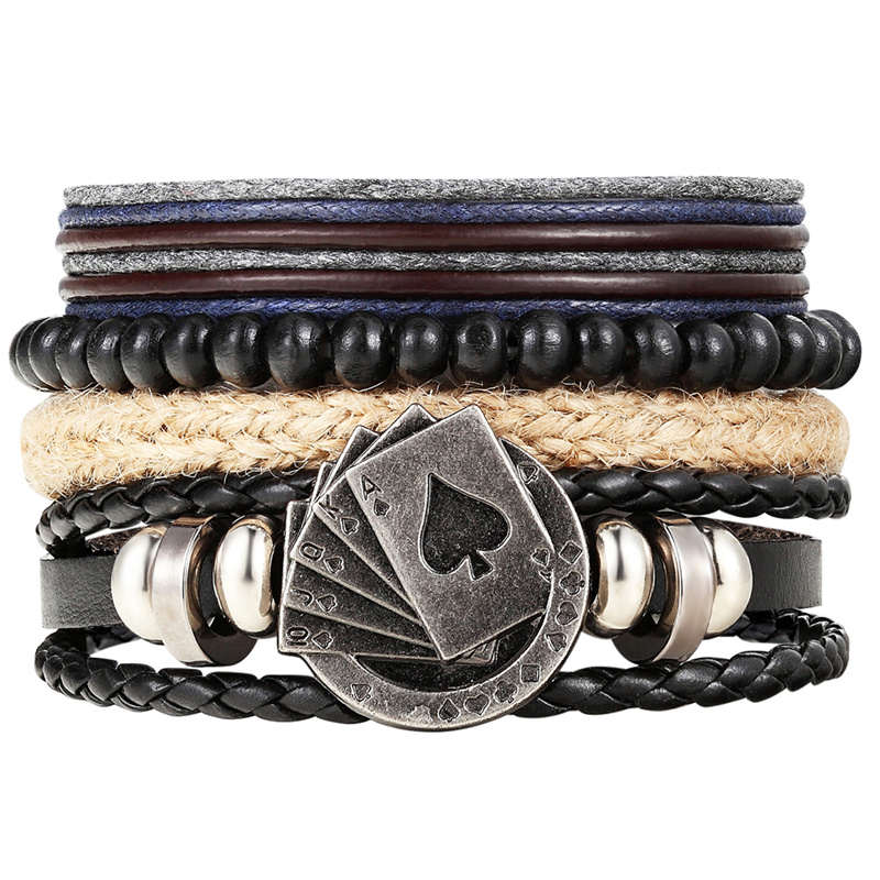 Punk Leather Handmade Charm Bracelet - iRelax® Australia