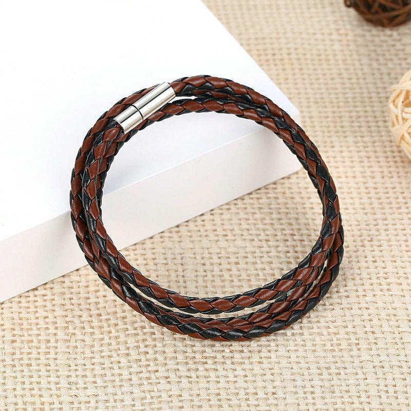 Leather Wrap Bracelet with Magnet Clasp - iRelax® Australia