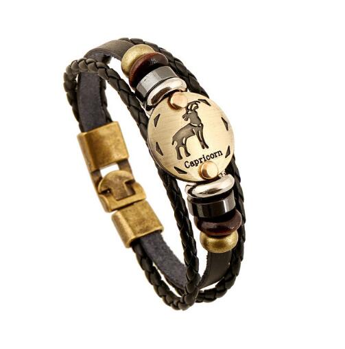 Bronze Alloy Buckles Zodiac Signs Bracelet 12 - iRelax® Australia