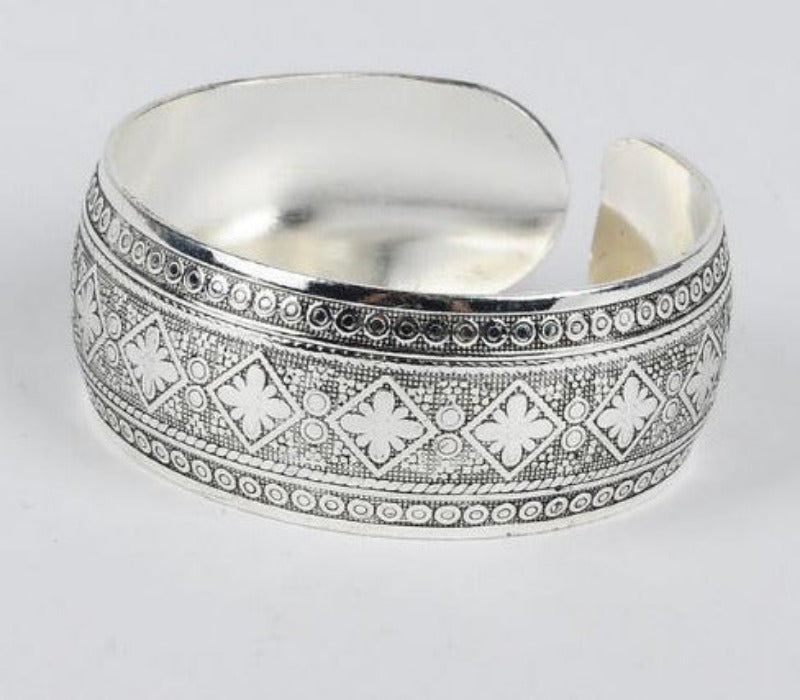 Antic Silver Cuff Copper Bohemian Bangle Default Title - iRelax® Australia