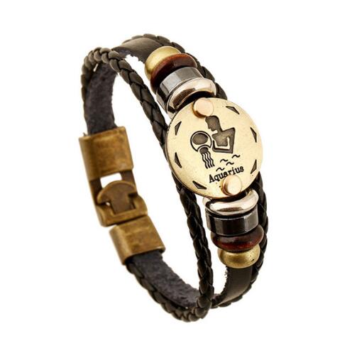 Bronze Alloy Buckles Zodiac Signs Bracelet 7 - iRelax® Australia