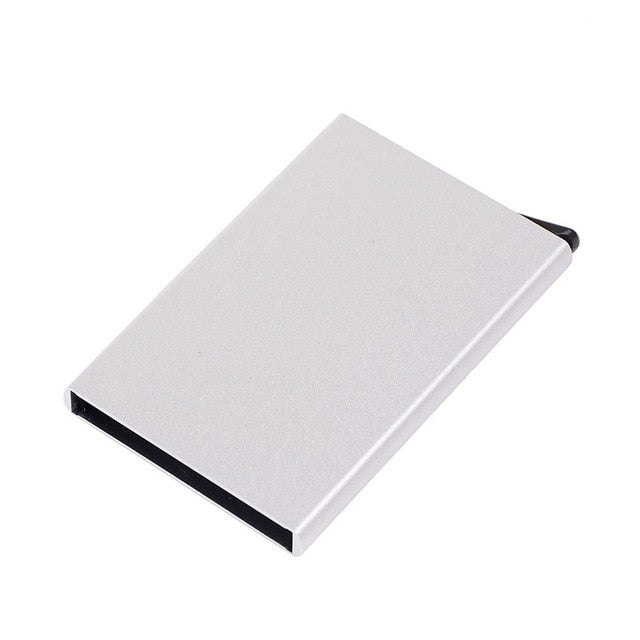 RFID Blocking Aluminum Metal Case Credit Card Holder Silver - iRelax® Australia