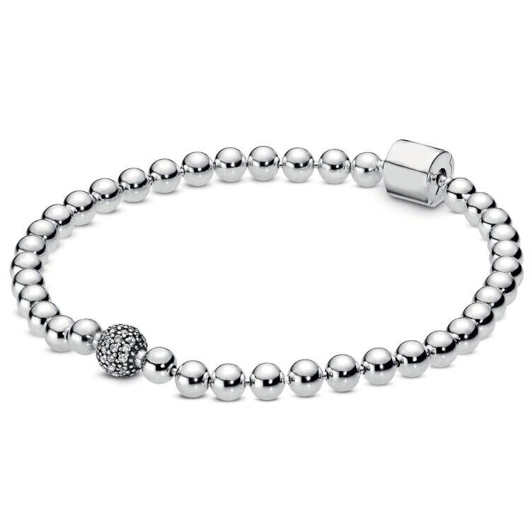 Beads & Pavé Bracelet Sterling Silver - iRelax® Australia