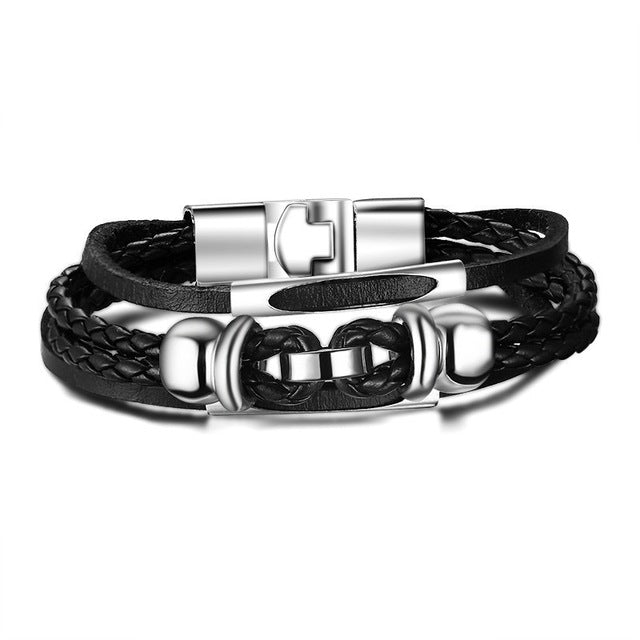 Genuine Leather Men Bracelet Connector - iRelax® Australia