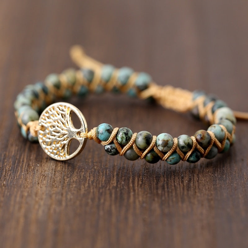 Vintage Leather Natural Stone Friendship Bracelets - iRelax® Australia
