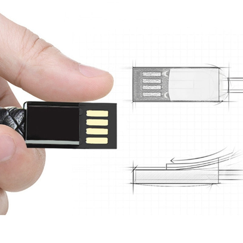 Leather USB Bracelet Data Charging Cable - iRelax® Australia
