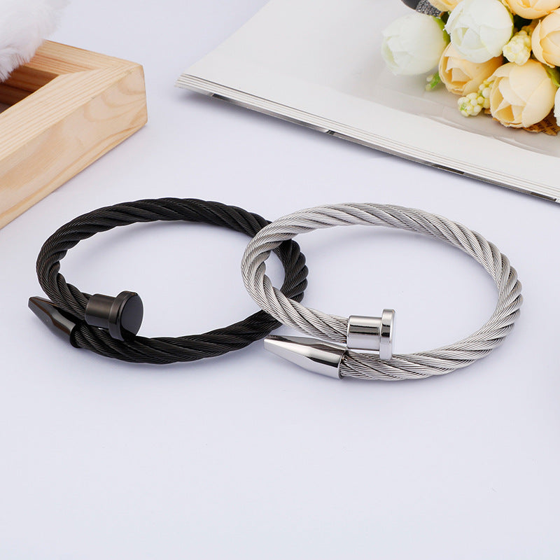 Titanium Steel Nails Open Bracelet for Women - iRelax® Australia