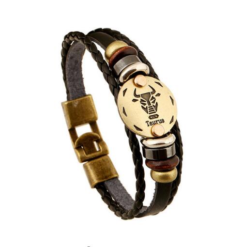 Bronze Alloy Buckles Zodiac Signs Bracelet 11 - iRelax® Australia
