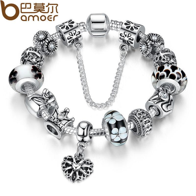 Silver Charms Bracelet & Bangles With Queen Crown Beads - iRelax® Australia
