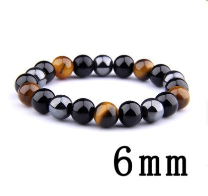 Obsidian Tigers Eye & Hematite Elastic Bracelet 6mm - iRelax® Australia