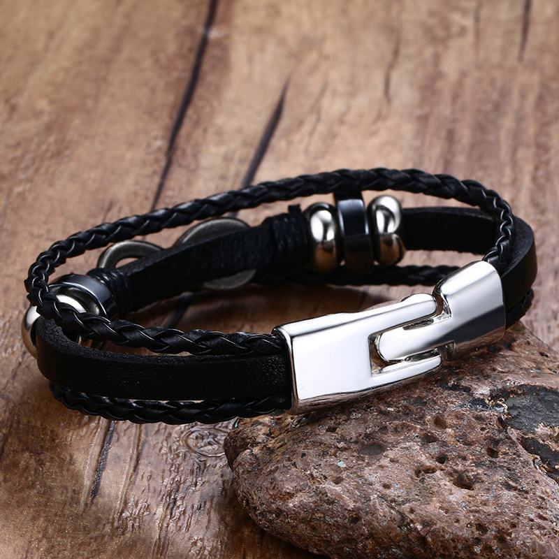 Genuine Leather Men Bracelet - iRelax® Australia