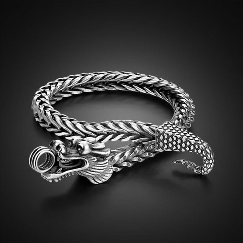 Vintage Animal Dragon Punk Trend Bracelet C10224-Silver-22.5cm - iRelax® Australia