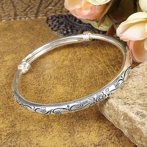 Gypsy Bohemian Classic Handmade Tibetan Carved Plum Cuff Bracelets - iRelax® Australia