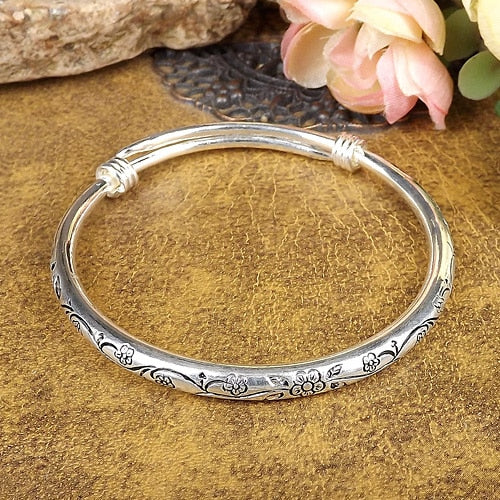 Gypsy Bohemian Classic Handmade Tibetan Carved Plum Cuff Bracelets - iRelax® Australia