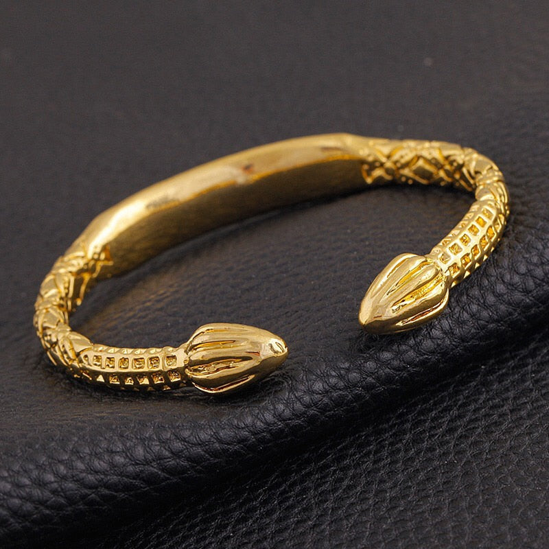 Ethlyn African Gold Colour Dragon Opening Bracelet - iRelax® Australia