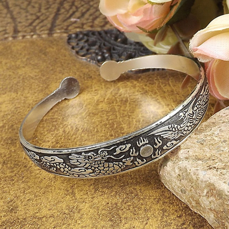 Gypsy Bohemian Classic Handmade Tibetan Carved Plum Cuff Bracelets Style 8 - iRelax® Australia